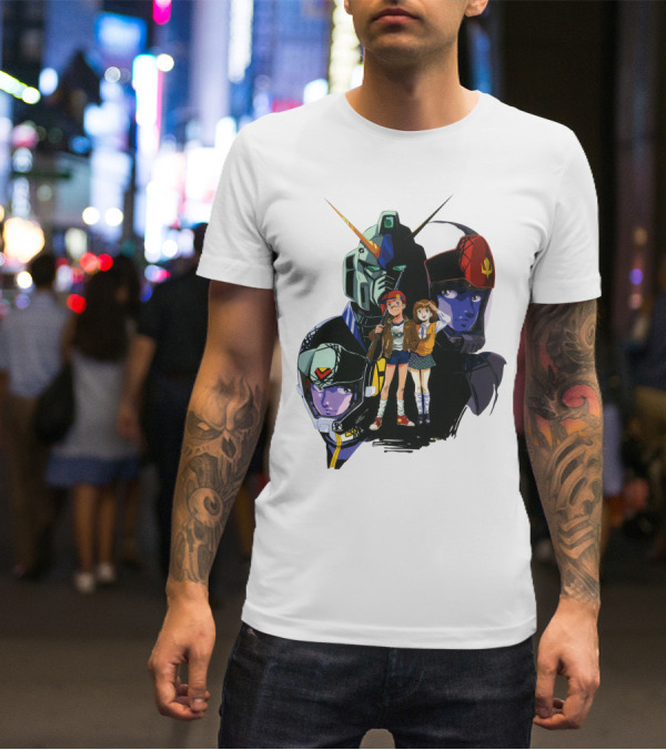Mobile Suit Gundam Iconic Characters And Mecha Compilation T-Shirt