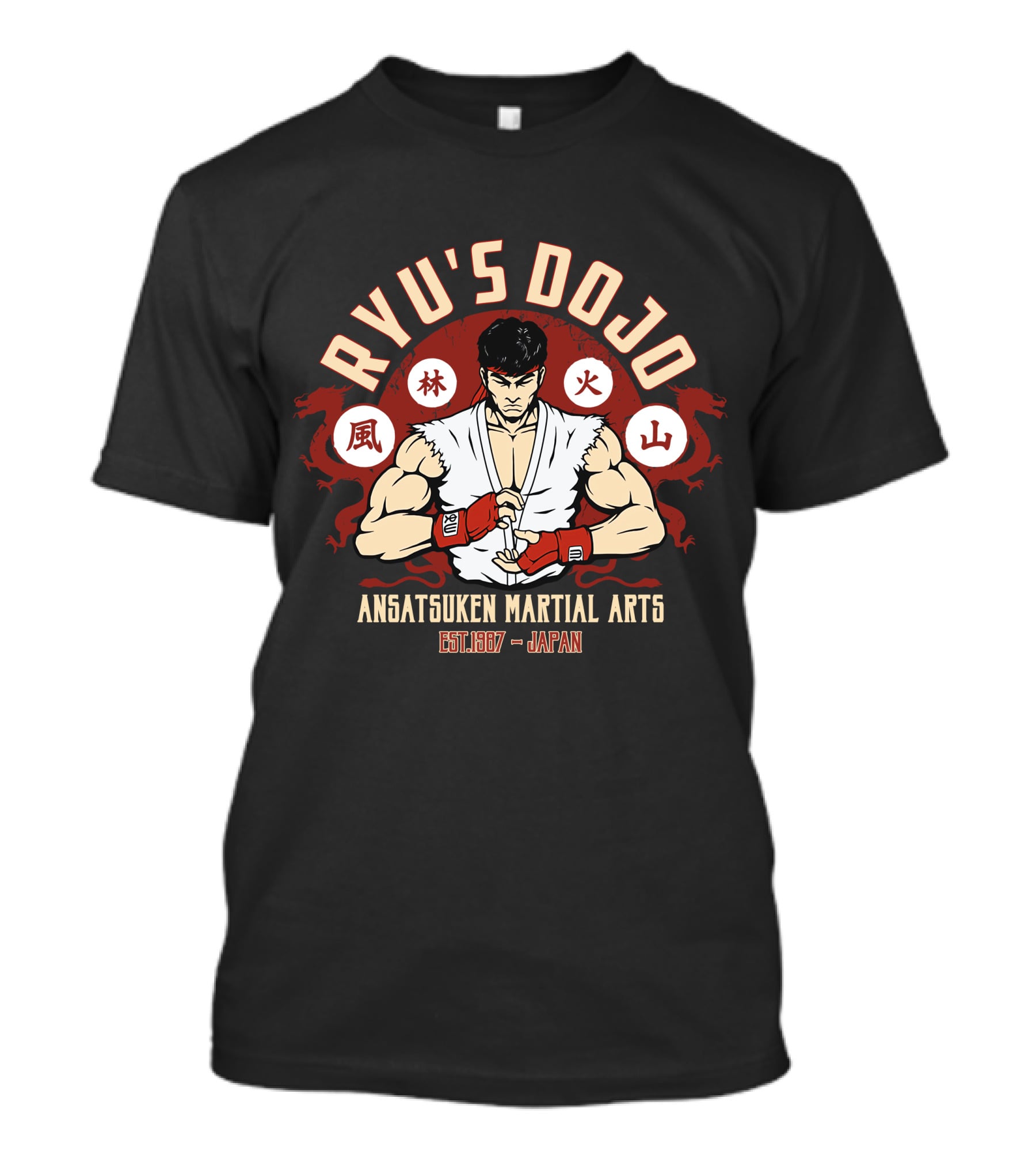 Ryu's Dojo Ansatsuken Martial Arts Established 1987 Japan T-Shirt