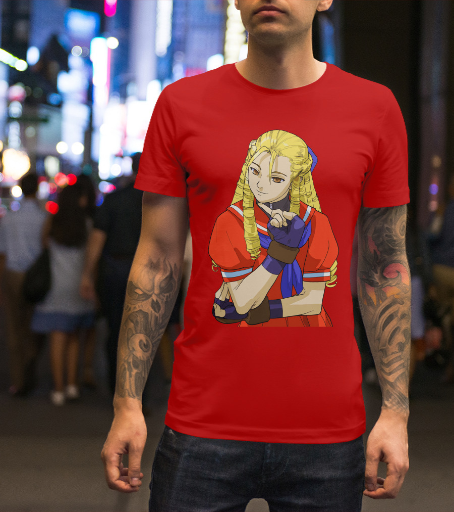 Street Fighter Alpha Cammy Red Outfit Character T-Shirt
