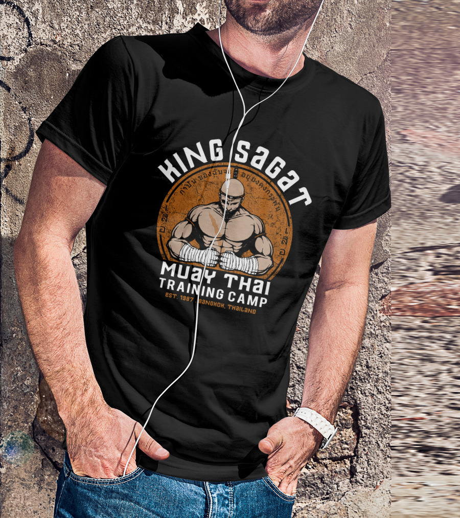King Sagat Muay Thai Training Camp Bangkok Thailand Est. 1987 T-Shirt