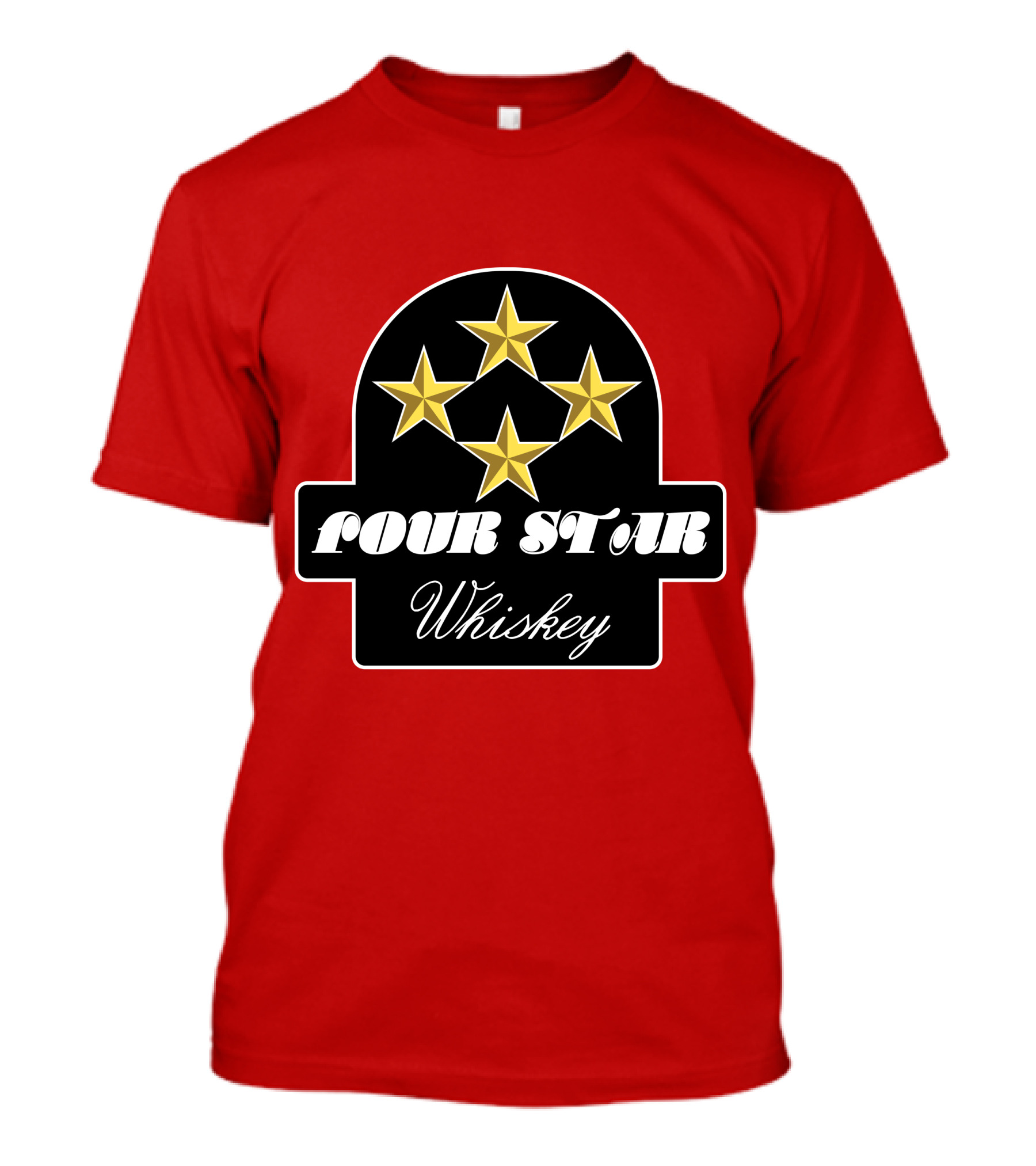 Stroker Ace Four Star Whiskey Gold Stars Emblem T-Shirt