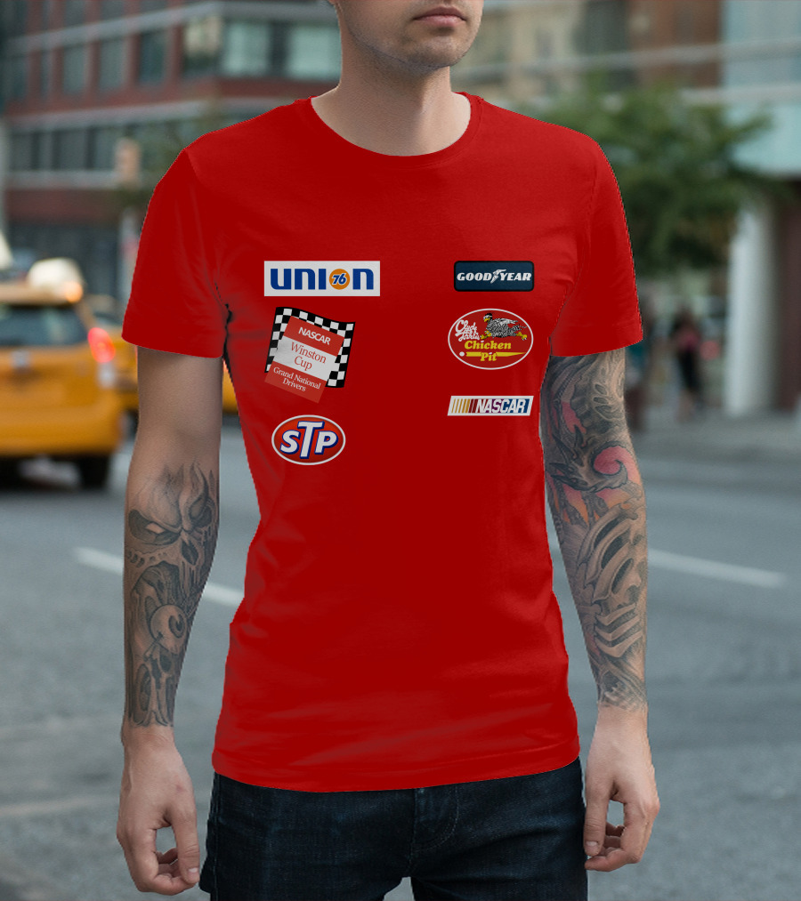 Stroker Ace Red Suit Winston Cup NASCAR Grand National Drivers Goodyear Union 76 Chicken Pit STP T-Shirt