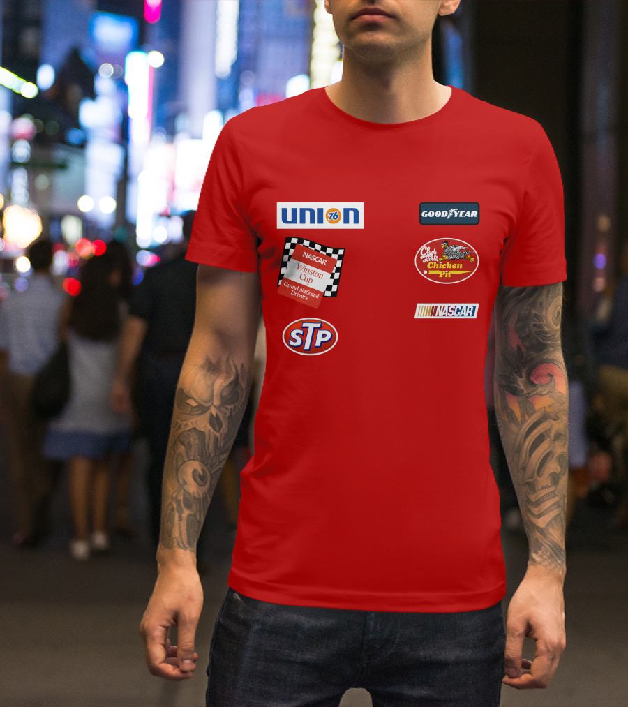 Stroker Ace Red Suit Winston Cup NASCAR Grand National Drivers Goodyear Union 76 Chicken Pit STP T-Shirt