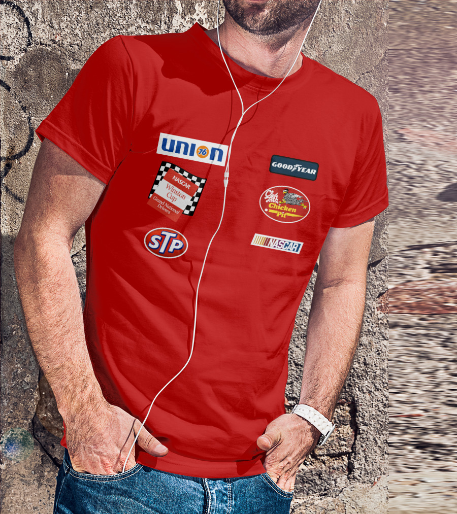 Stroker Ace Red Suit Winston Cup NASCAR Grand National Drivers Goodyear Union 76 Chicken Pit STP T-Shirt