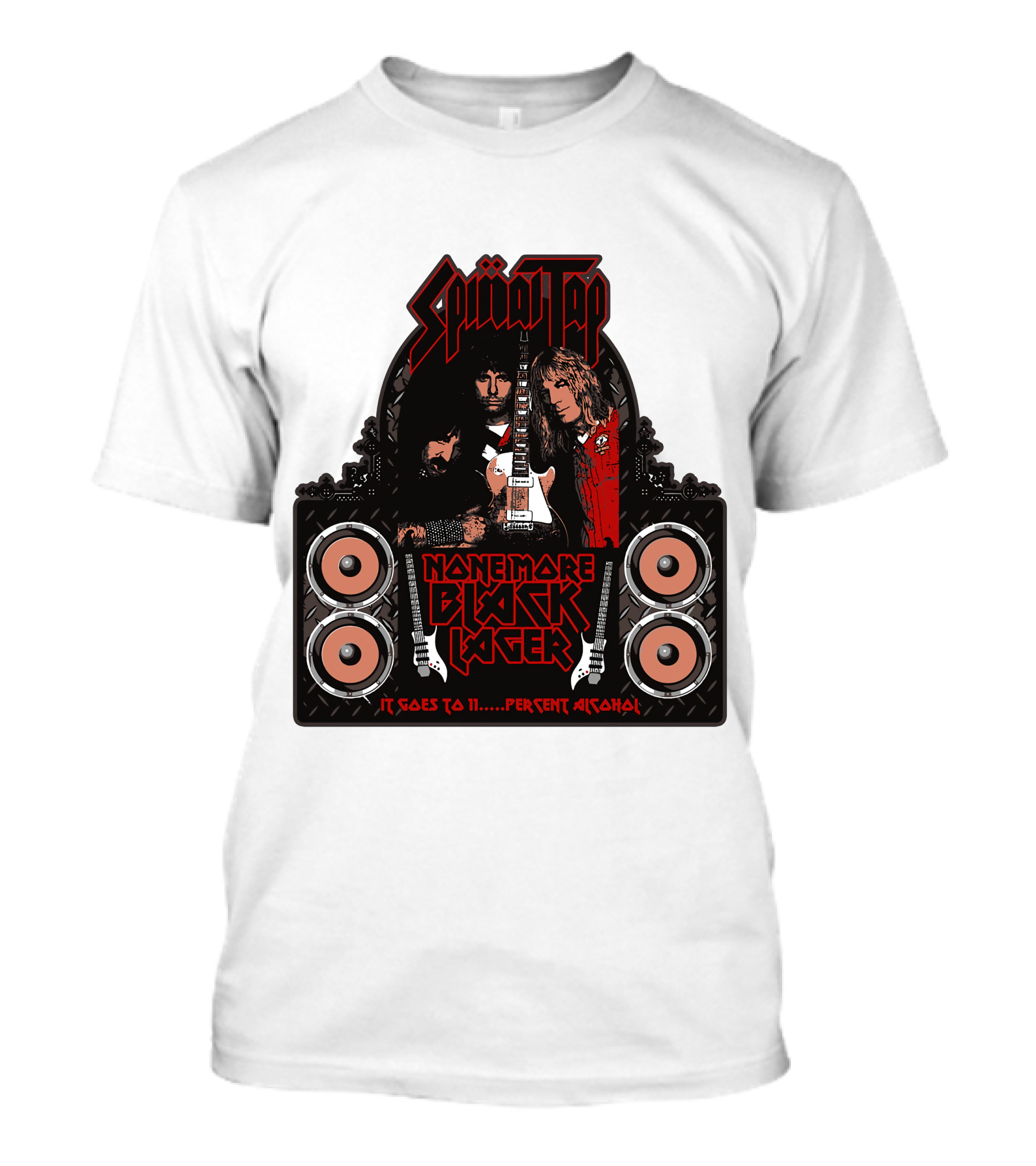 Spinal Tap None More Black Lager It Goes To 11 Percent Alcohol T-Shirt