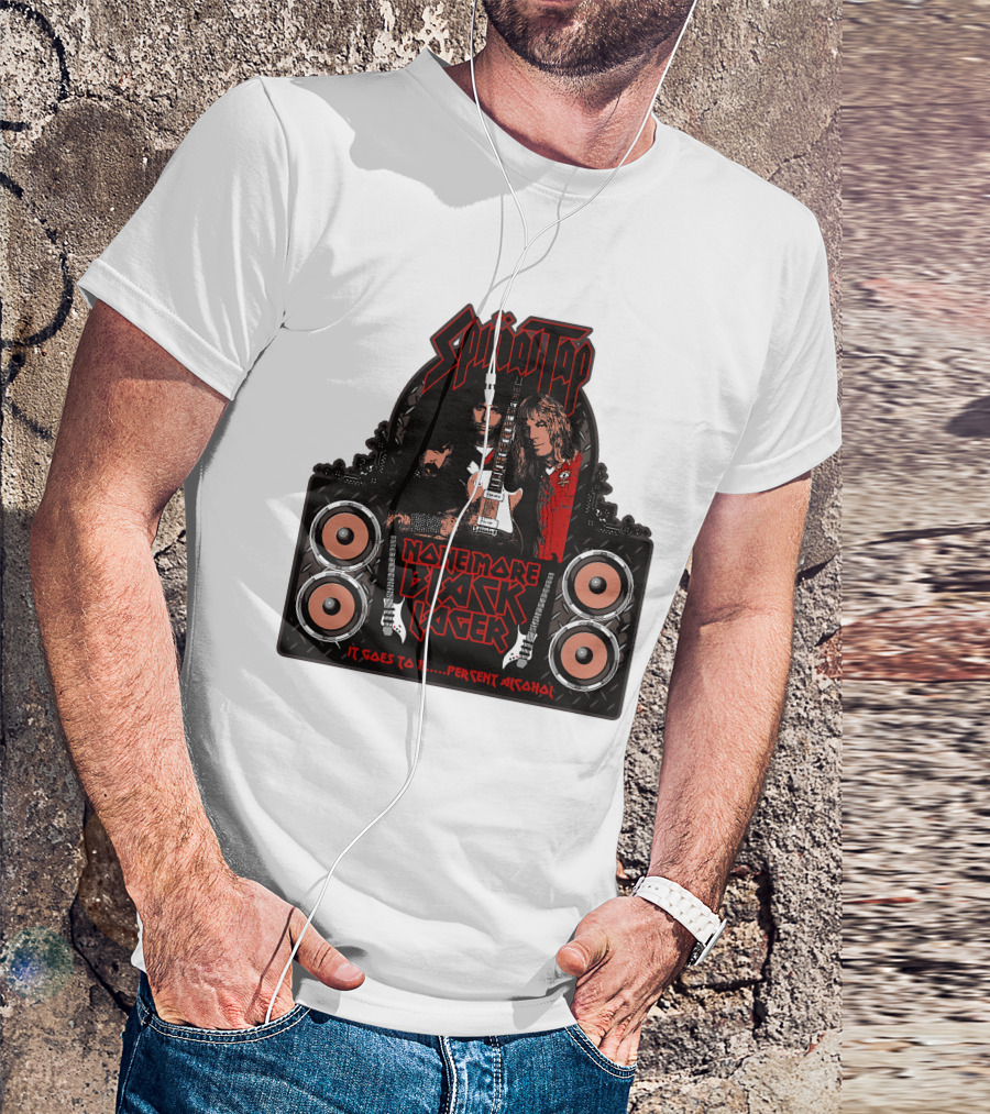Spinal Tap None More Black Lager It Goes To 11 Percent Alcohol T-Shirt
