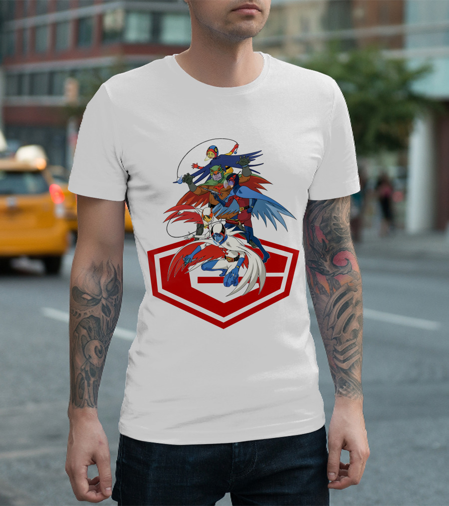 Science Ninja Team Gatchaman Dynamic Heroes Emblem Formation T-Shirt