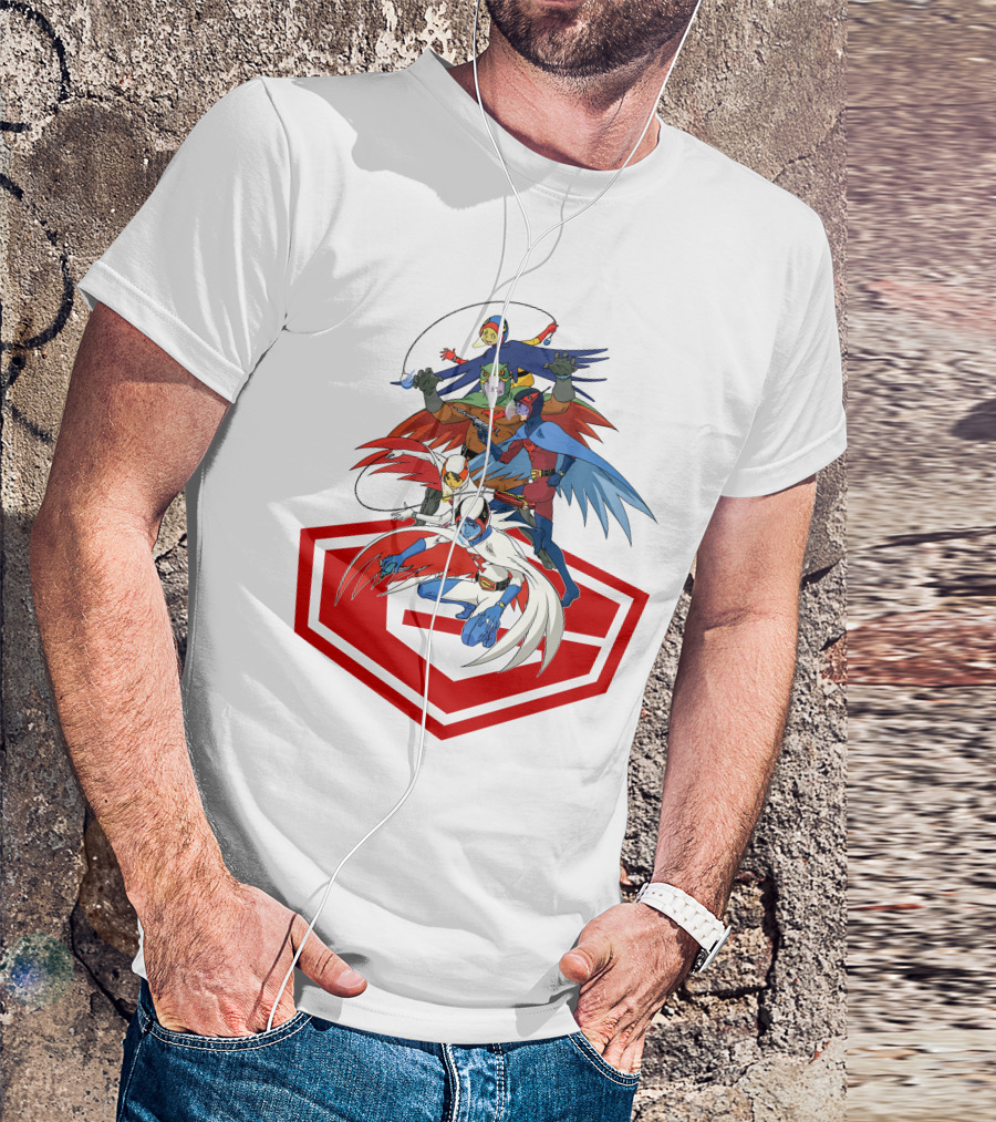 Science Ninja Team Gatchaman Dynamic Heroes Emblem Formation T-Shirt