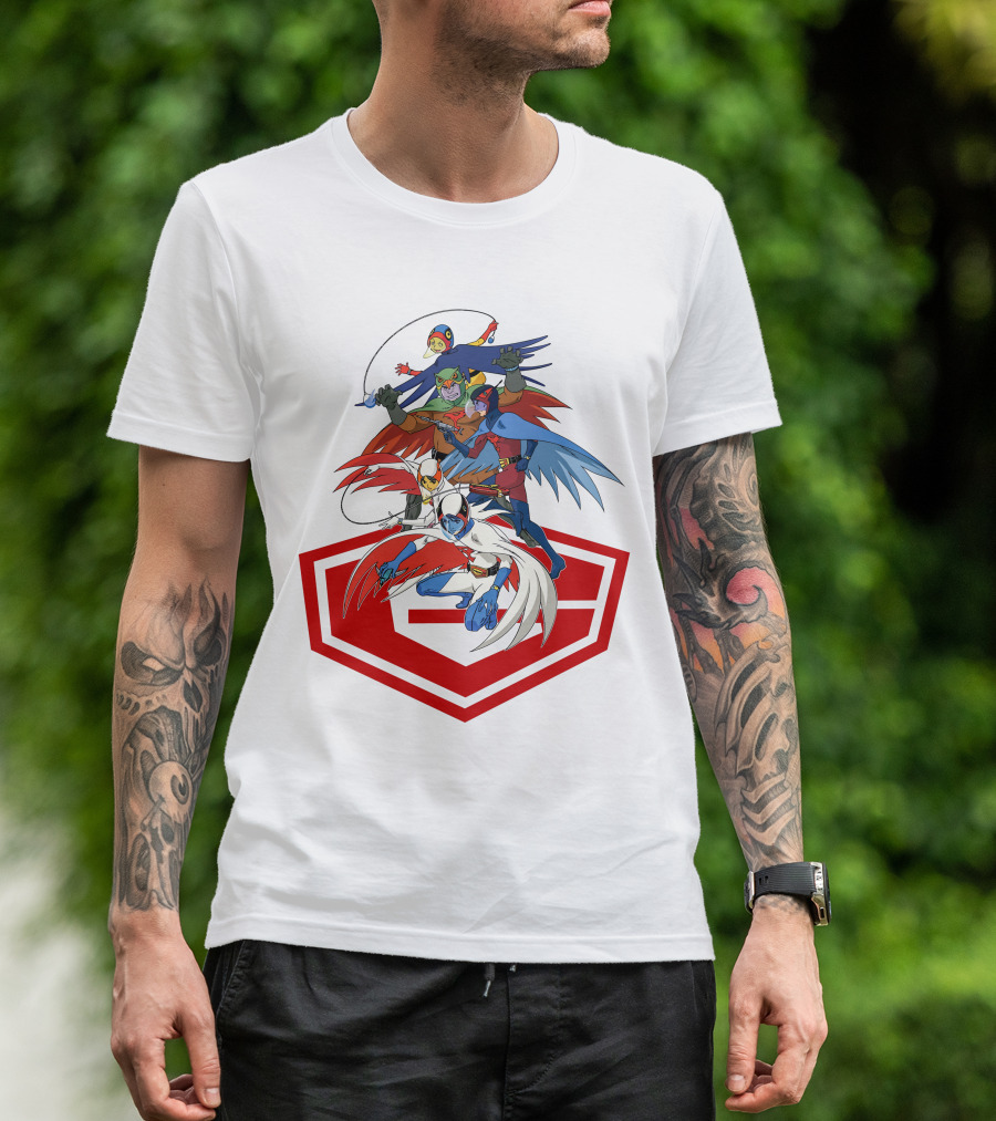 Science Ninja Team Gatchaman Dynamic Heroes Emblem Formation T-Shirt