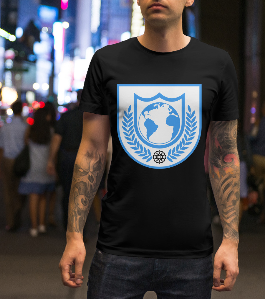 Buck Rogers Earth Alliance Emblem With Global Crest And Laurel Wreath T-Shirt