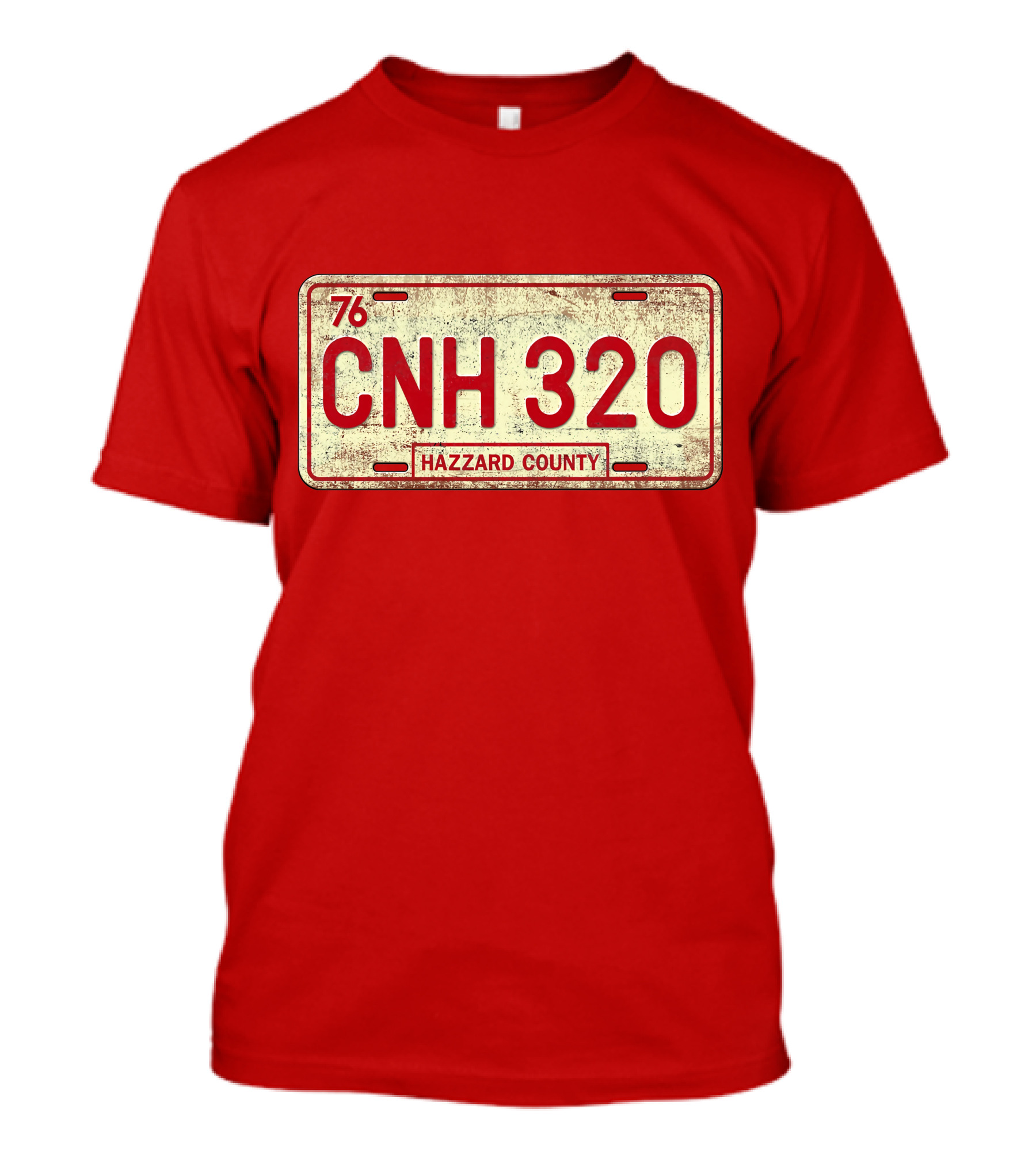 Dukes Of Hazzard CNH 320 Hazzard County License Plate 76 T-Shirt