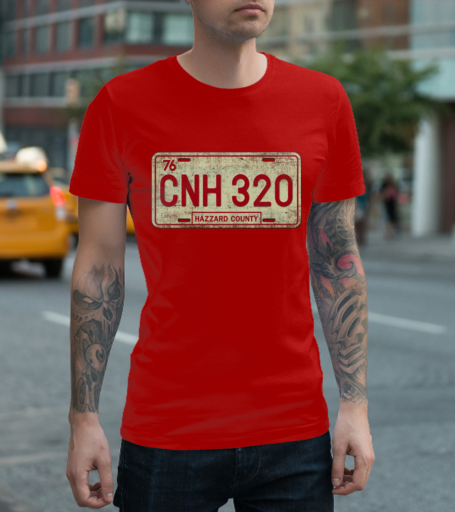 Dukes Of Hazzard CNH 320 Hazzard County License Plate 76 T-Shirt