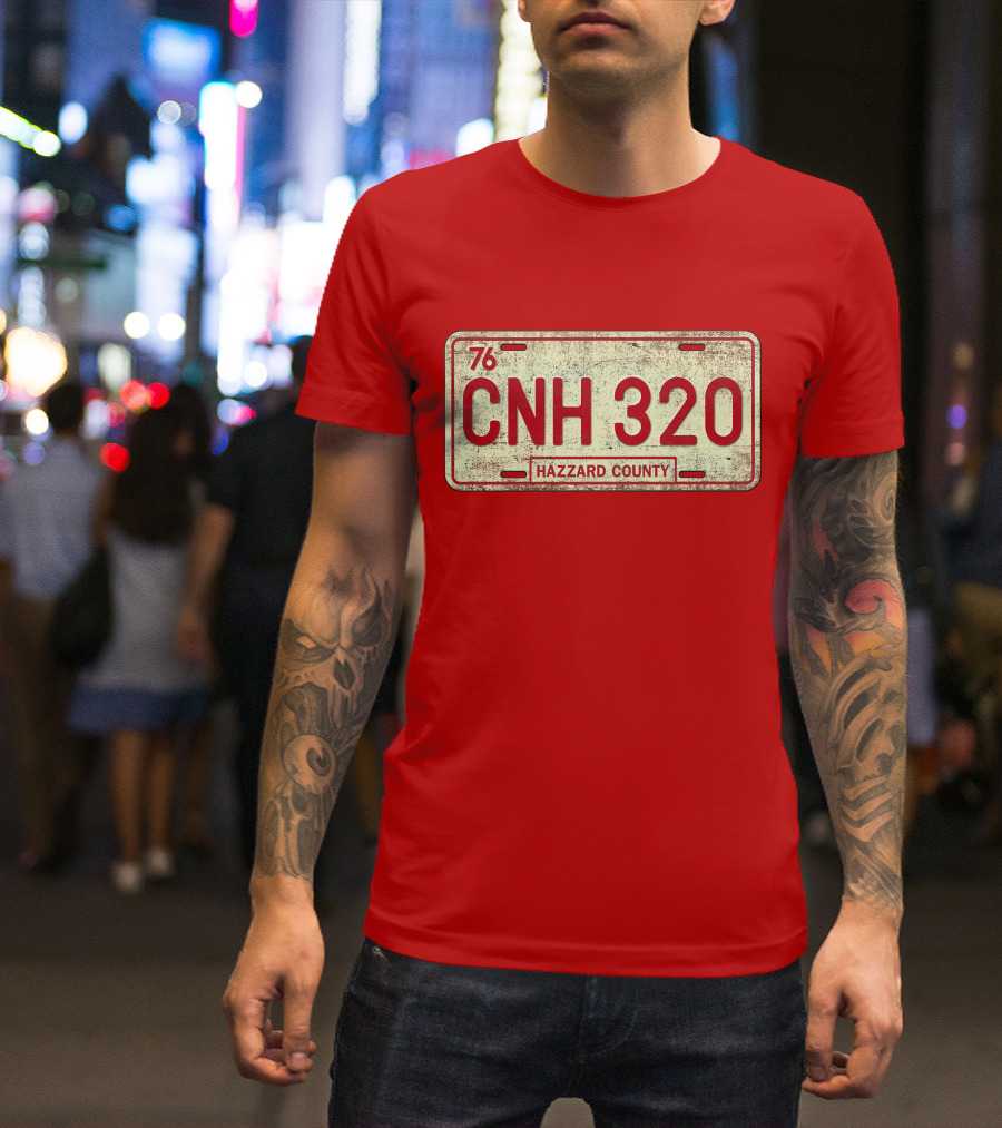 Dukes Of Hazzard CNH 320 Hazzard County License Plate 76 T-Shirt