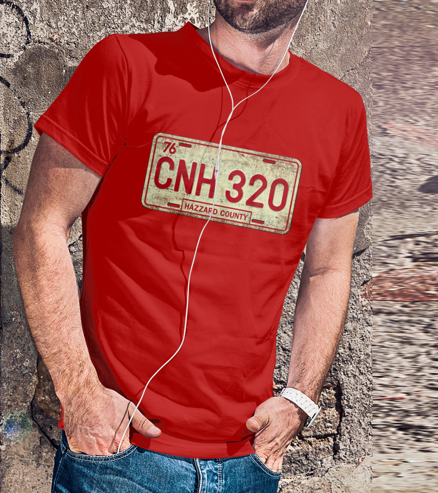 Dukes Of Hazzard CNH 320 Hazzard County License Plate 76 T-Shirt