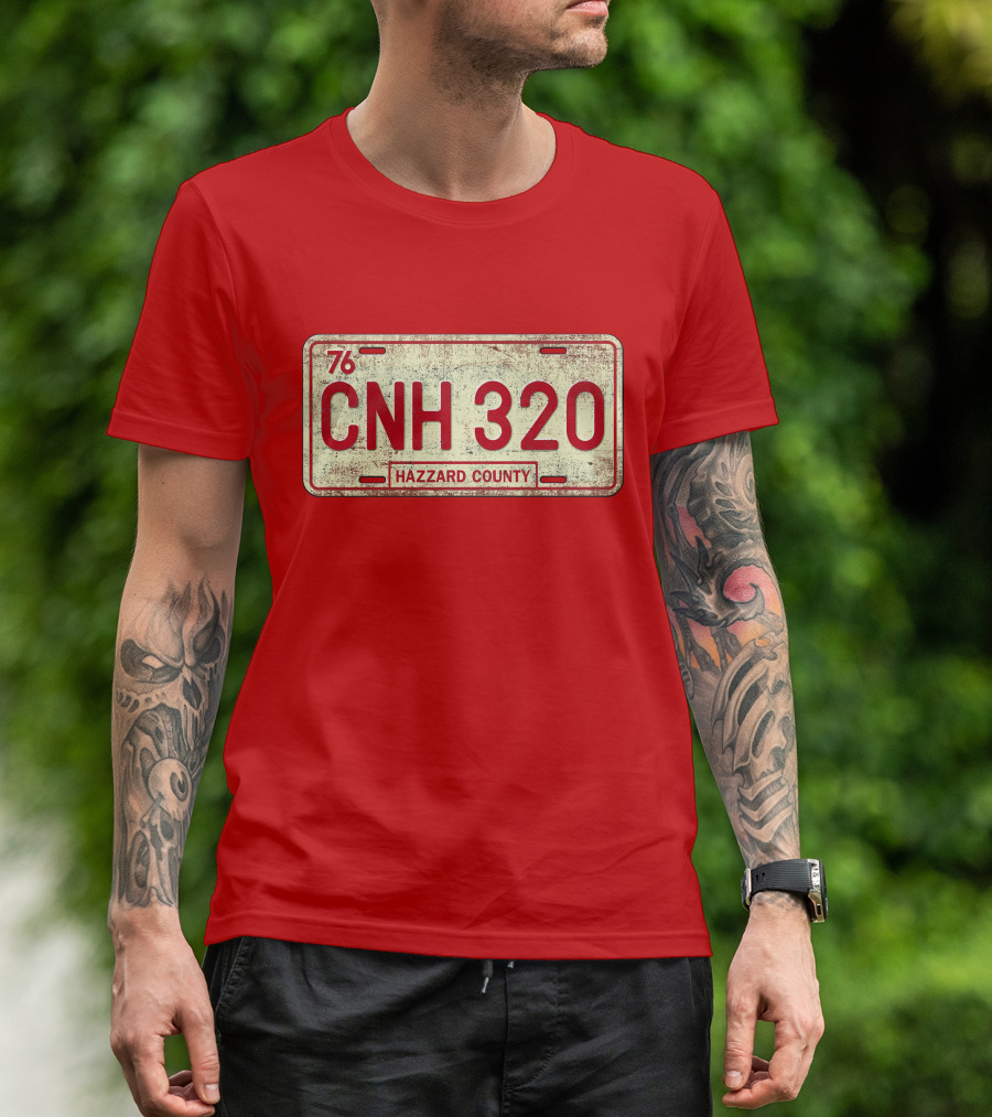 Dukes Of Hazzard CNH 320 Hazzard County License Plate 76 T-Shirt
