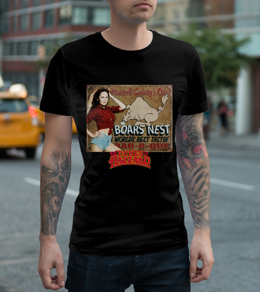 The Dukes Of Hazzard Boars Nest Hazzard County's Own World's Best Tastin' Bar-B-Que T-Shirt