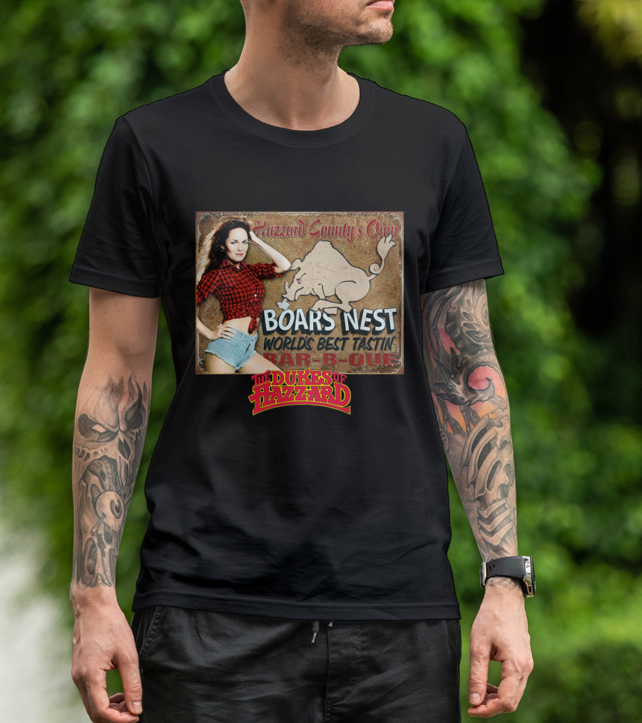 The Dukes Of Hazzard Boars Nest Hazzard County's Own World's Best Tastin' Bar-B-Que T-Shirt