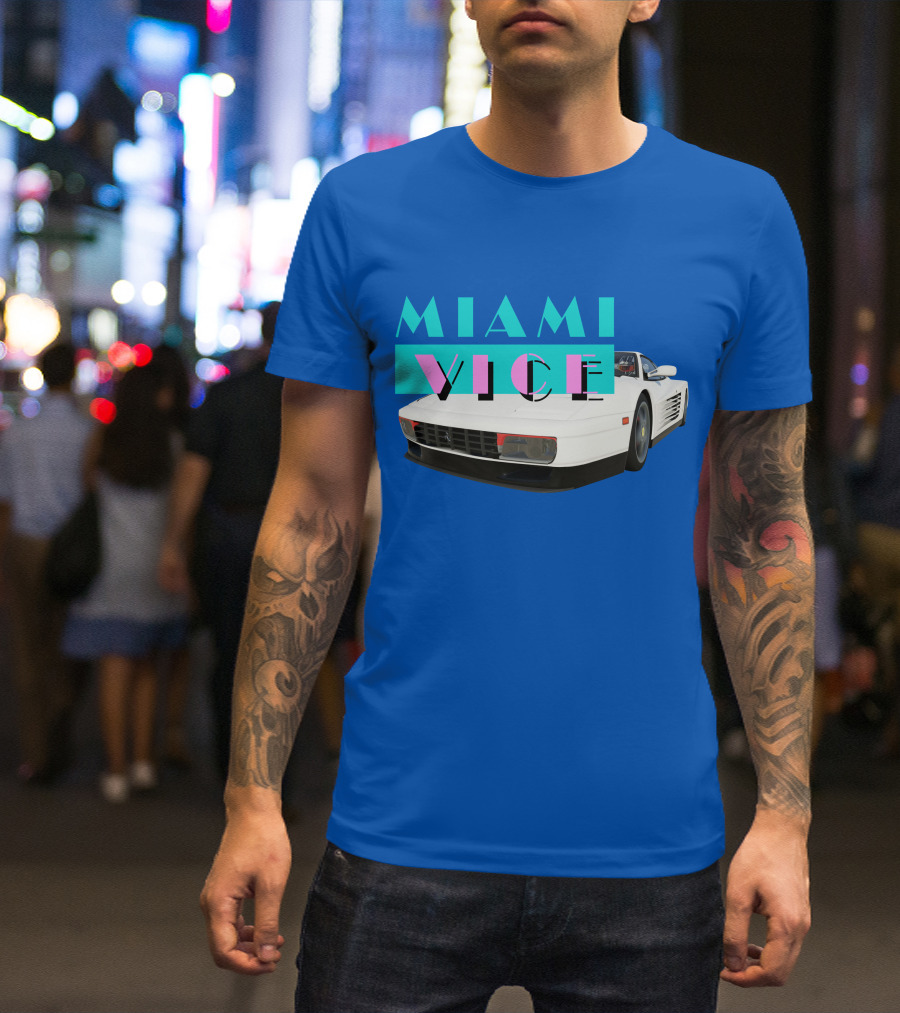 Miami Vice Retro Car T-Shirt