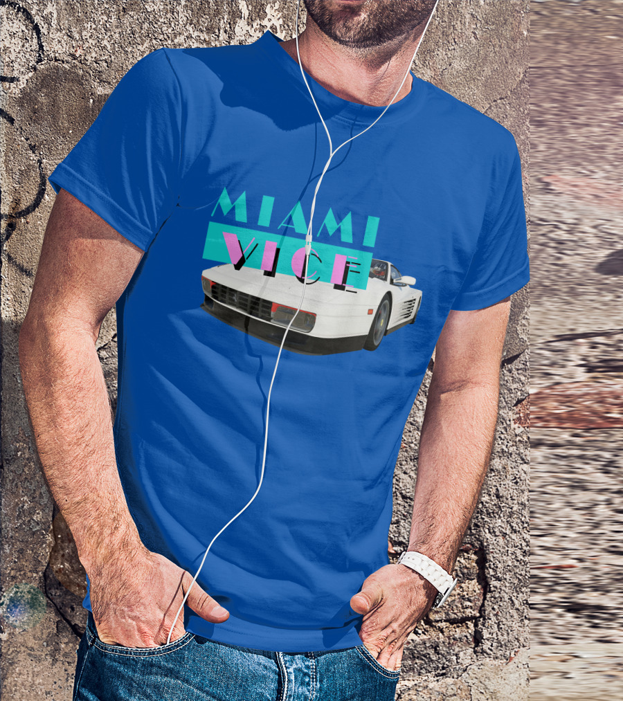 Miami Vice Retro Car T-Shirt