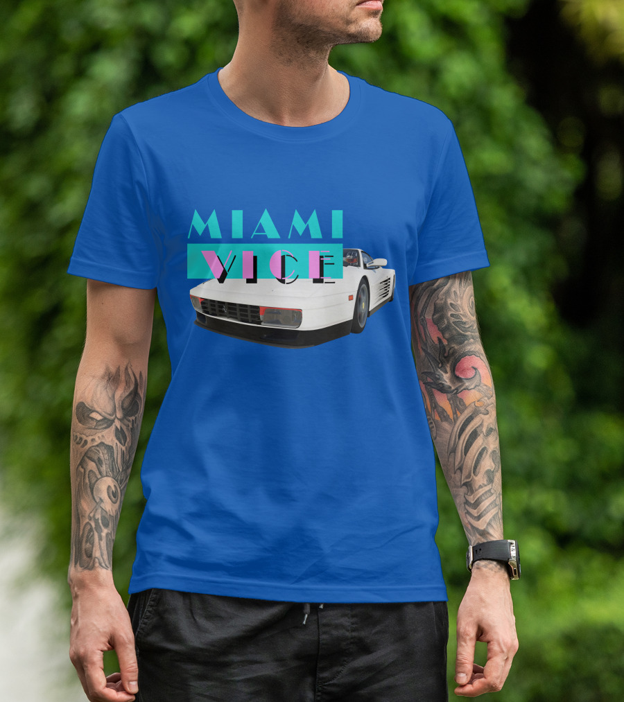 Miami Vice Retro Car T-Shirt
