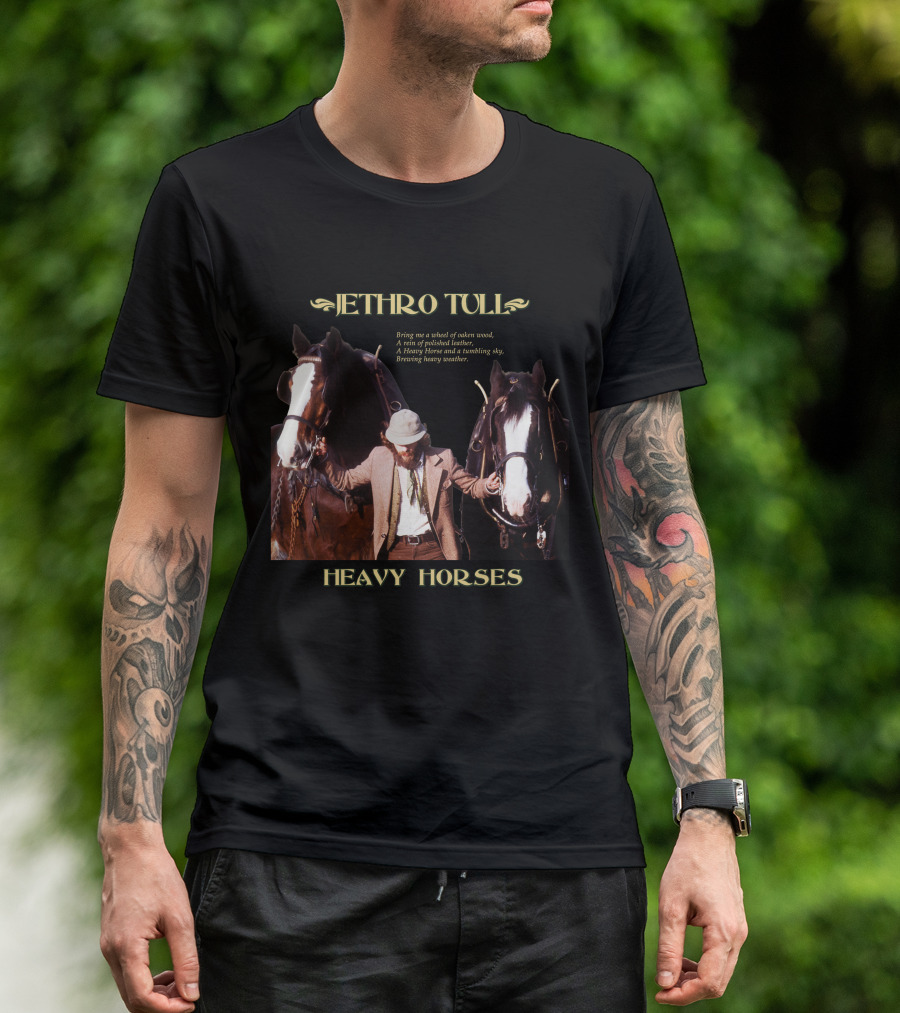 Jethro Tull Heavy Horses Lyrics Image T-Shirt