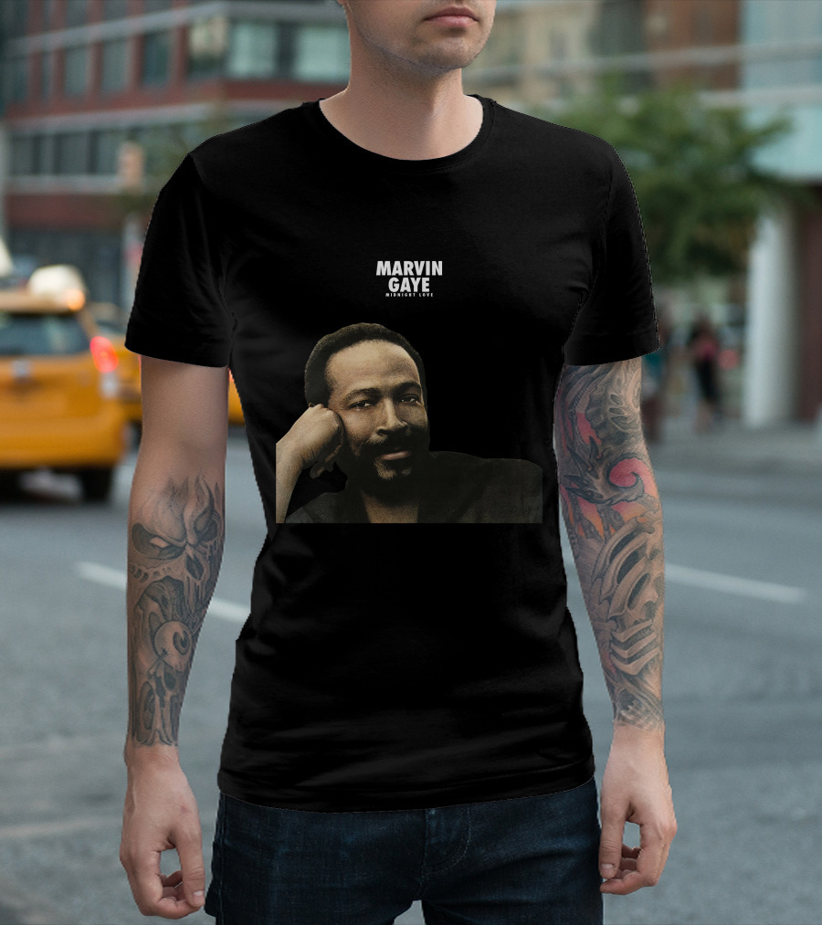 Marvin Gaye Midnight Love Portrait MVG (19) T-Shirt