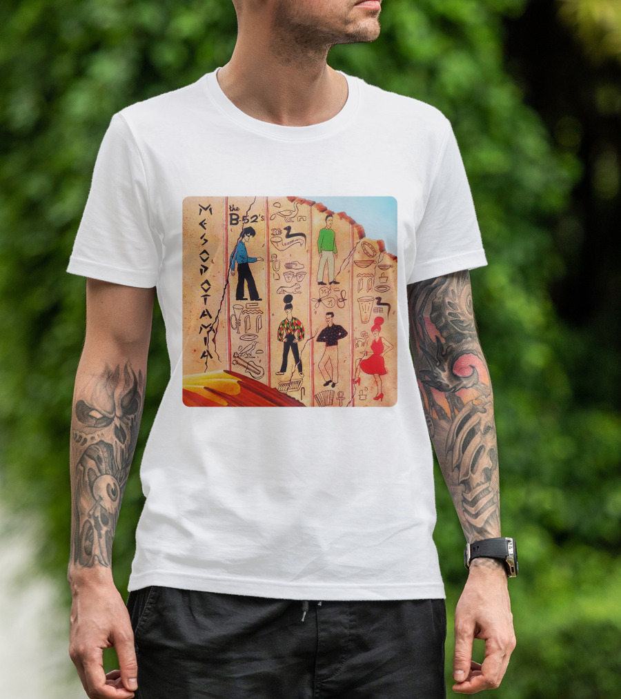 The B-52's Mesopotamia Album Art With Ancient Symbols And Figures T-Shirt