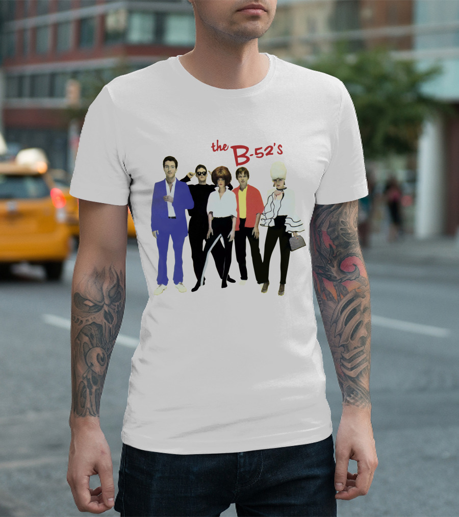 The B-52's Album Cover Band Members in Iconic Attire T-Shirt