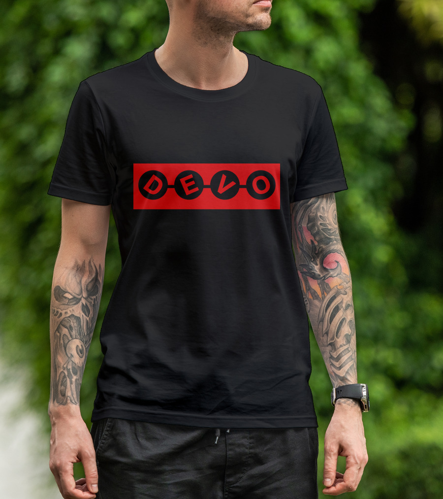 DEVO Band Logo Red And Black Circles T-Shirt