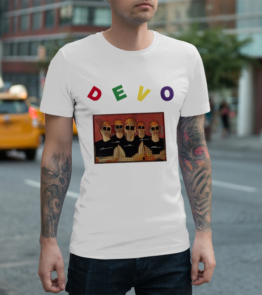 DEVO Duty Now For The Future Band Members Image T-Shirt