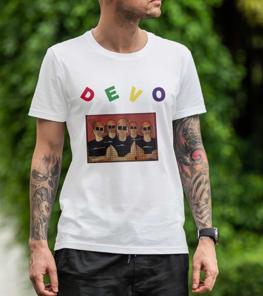 DEVO Duty Now For The Future Band Members Image T-Shirt