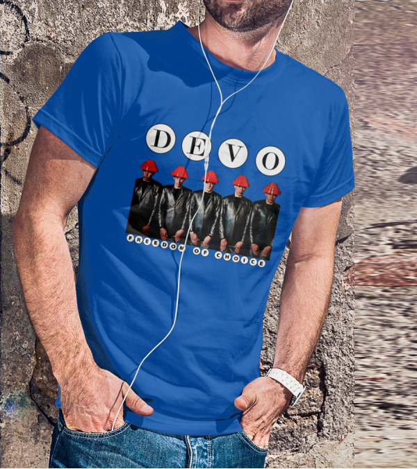 DEVO Freedom Of Choice Band Members With Energy Domes T-Shirt