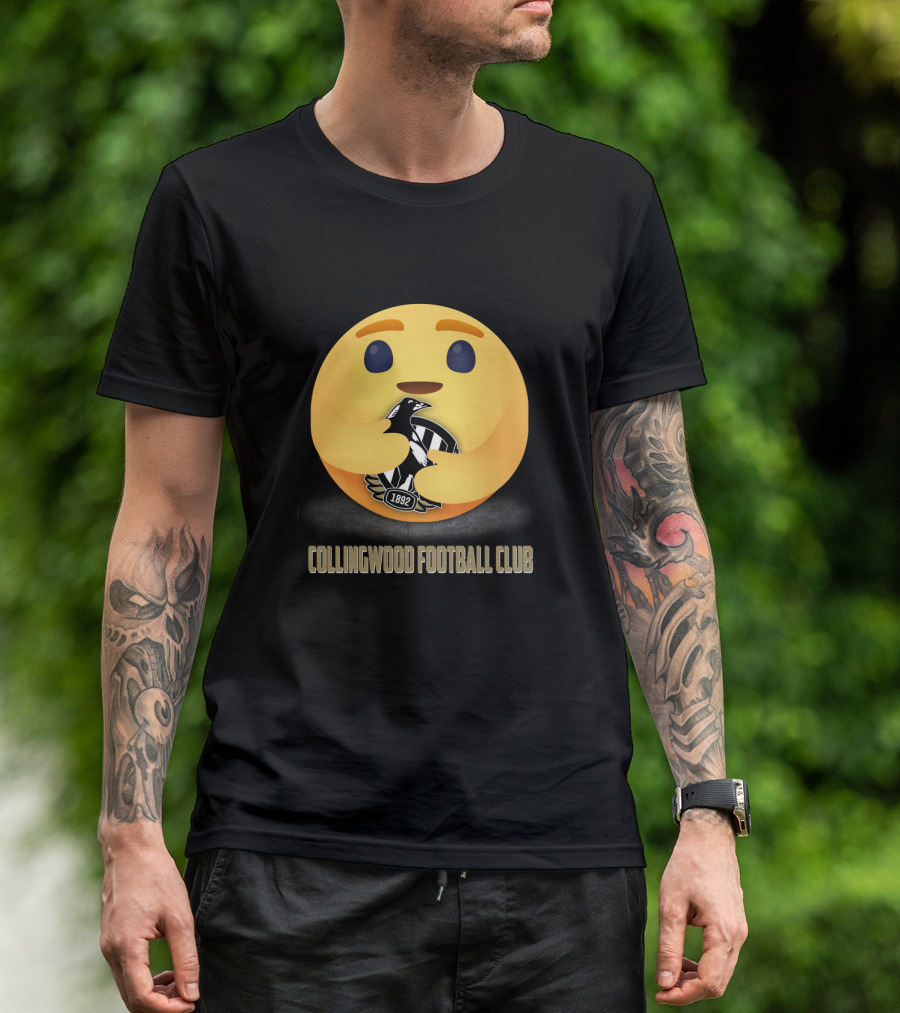 Collingwood Football Club Emoji Hugging T-Shirt