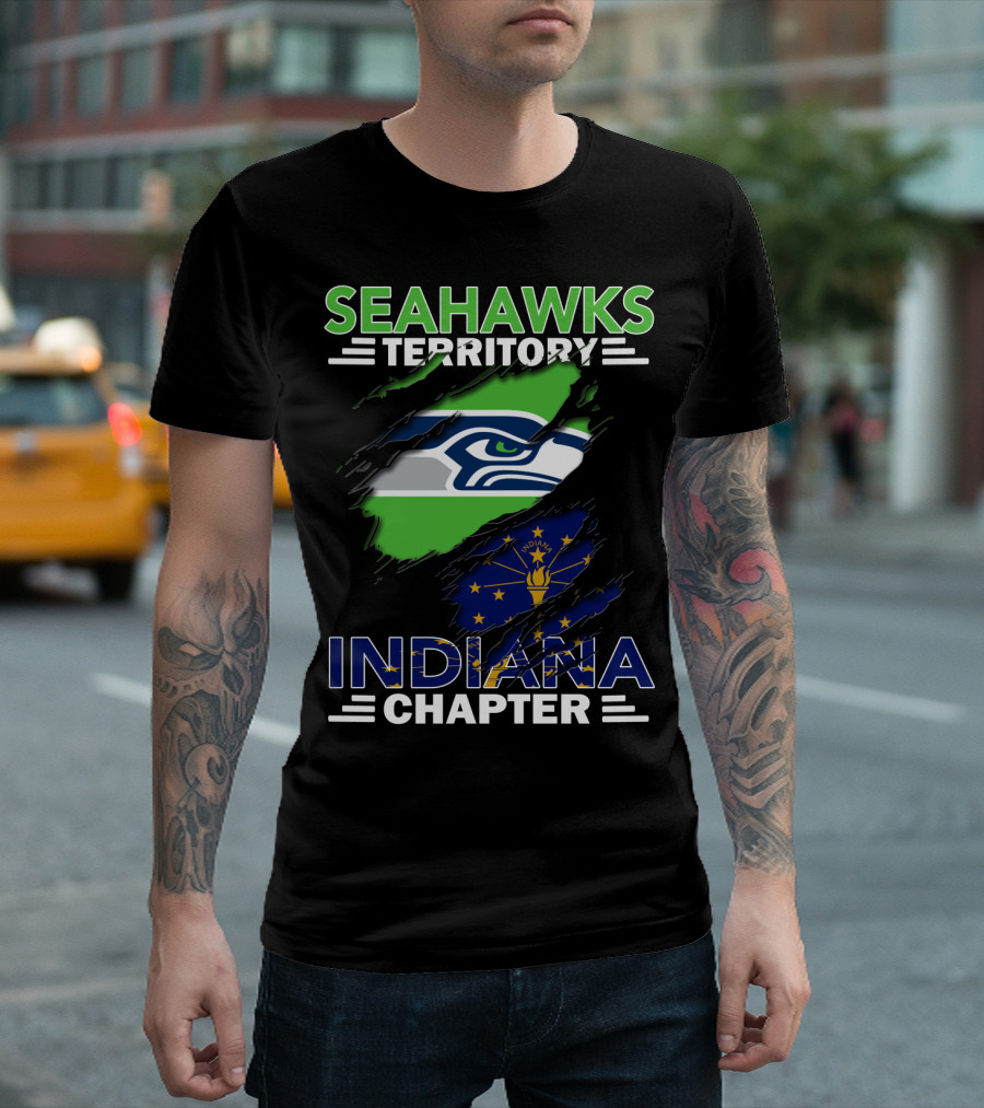 SEATTLE SEAHAWKS TERRITORY INDIANA CHAPTER FLAG T-Shirt