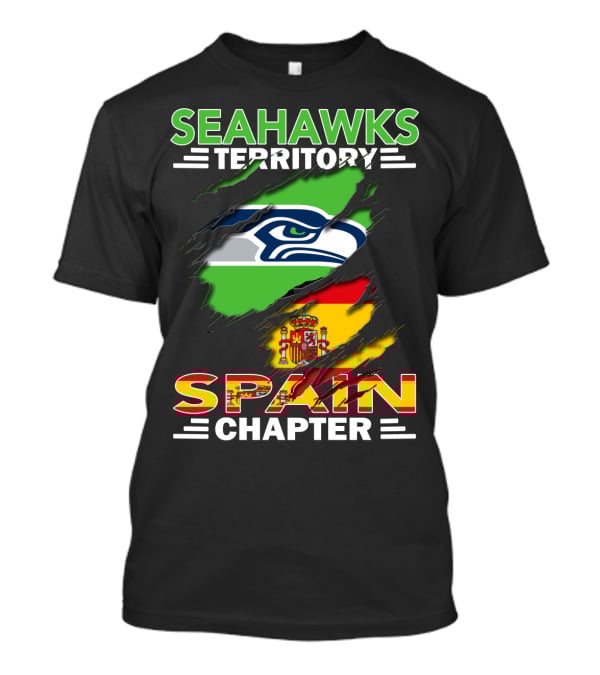 Seahawks Territory Spain Chapter Flag Logo Mix T-Shirt