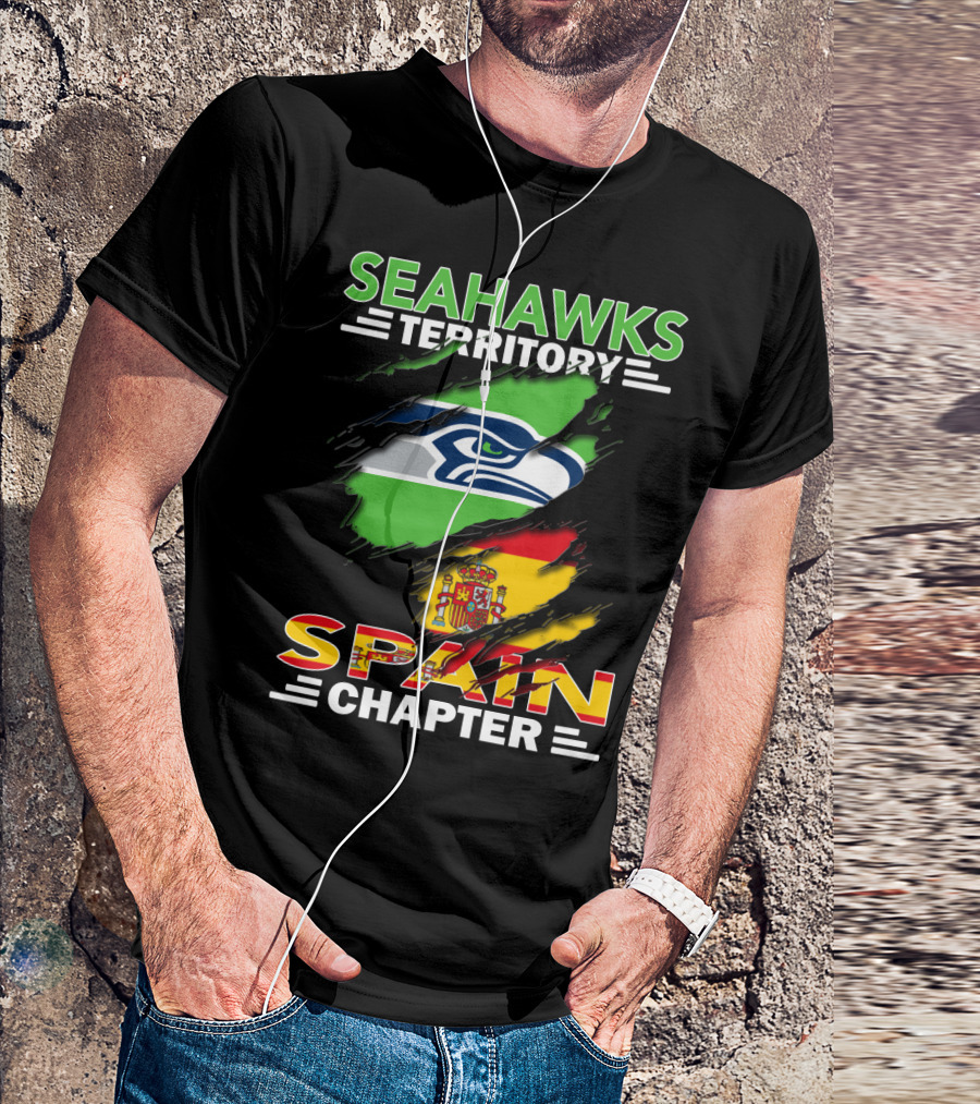 Seahawks Territory Spain Chapter Flag Logo Mix T-Shirt