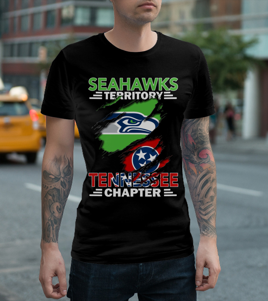 Seahawks Territory Tennessee Chapter Flag Style T-Shirt