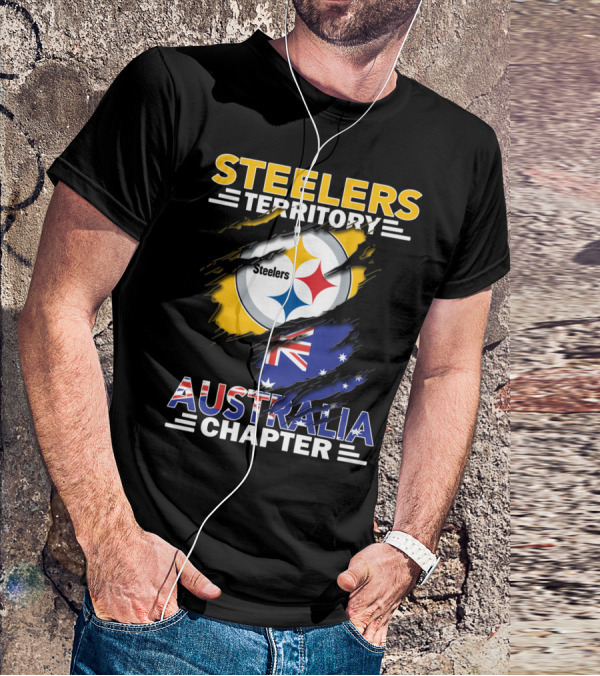 Steelers Territory Australia Chapter Steelers Logo Australian Flag T-Shirt