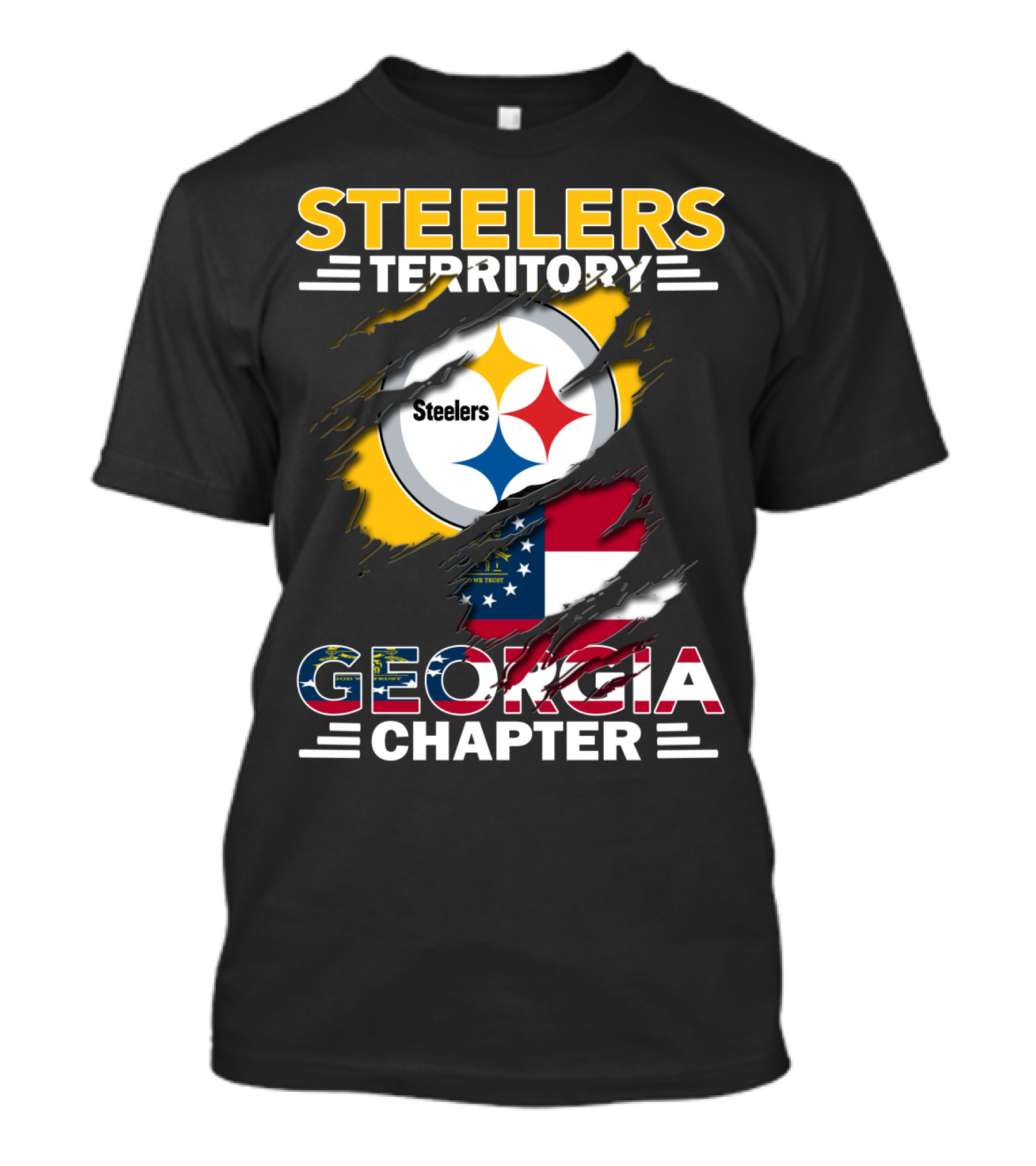 Steelers Territory Georgia Chapter Flag T-Shirt