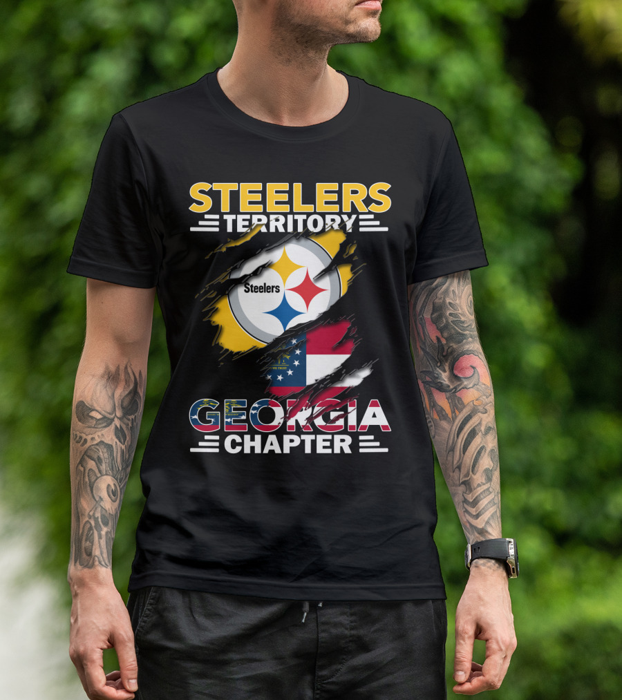 Steelers Territory Georgia Chapter Flag T-Shirt