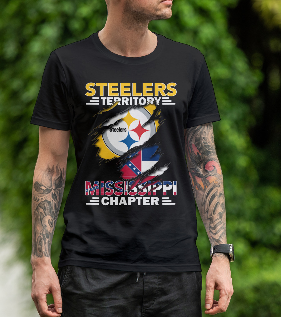 Steelers Territory Mississippi Chapter Logo Fandom T-Shirt