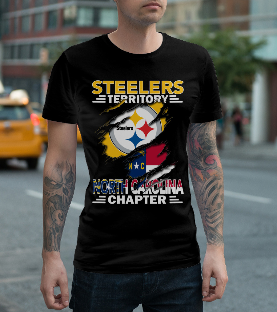 Steelers Territory North Carolina Chapter Steelers Logo Nc Flag T-Shirt