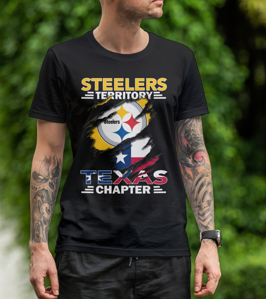 Steelers Territory Texas Chapter Steelers Texas Chapter Flag Football Fan T-Shirt