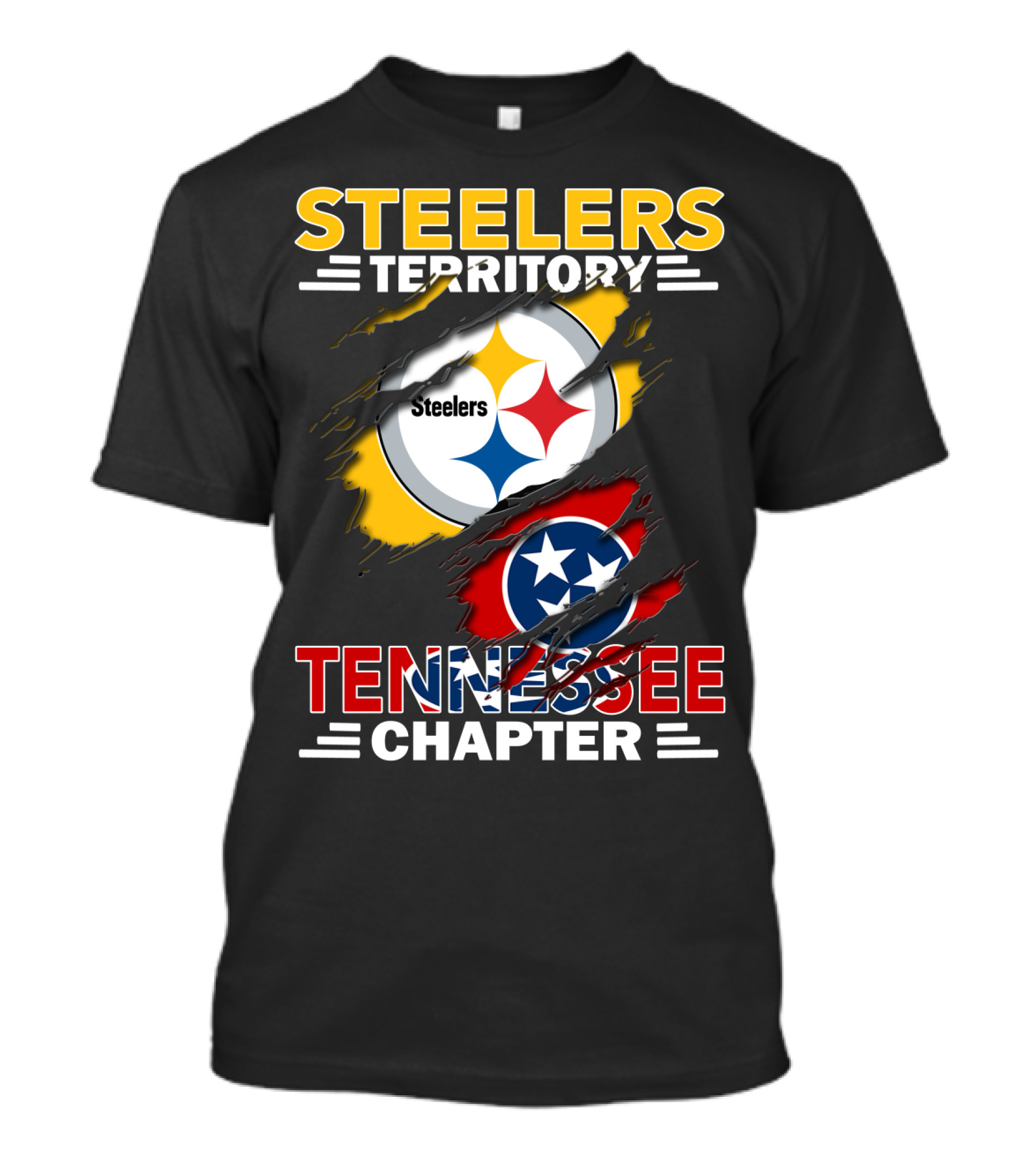 Steelers Territory Tennessee Chapter Football Pride Logo Fan Base T-Shirt