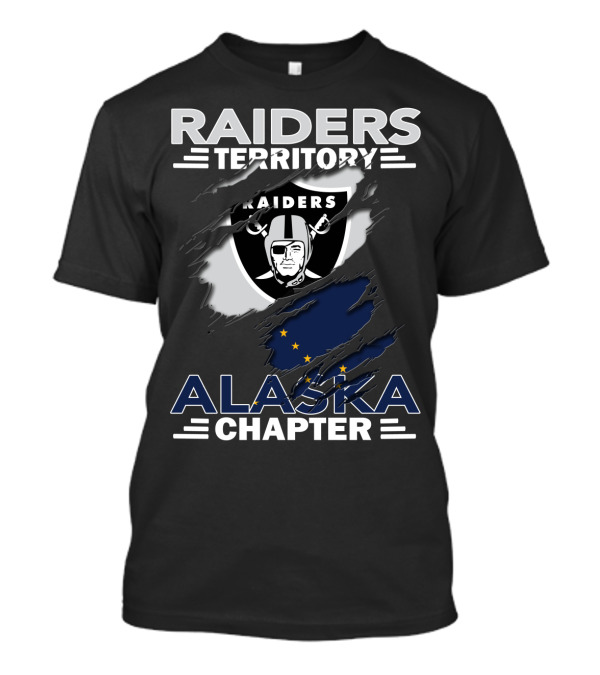 Raiders Territory Alaska Chapter Raiders Logo With Alaska Flag T-Shirt