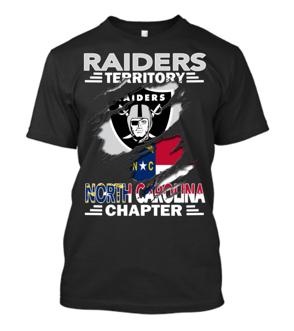 Raiders Territory North Carolina Chapter Nfl Fan Pride Display T-Shirt