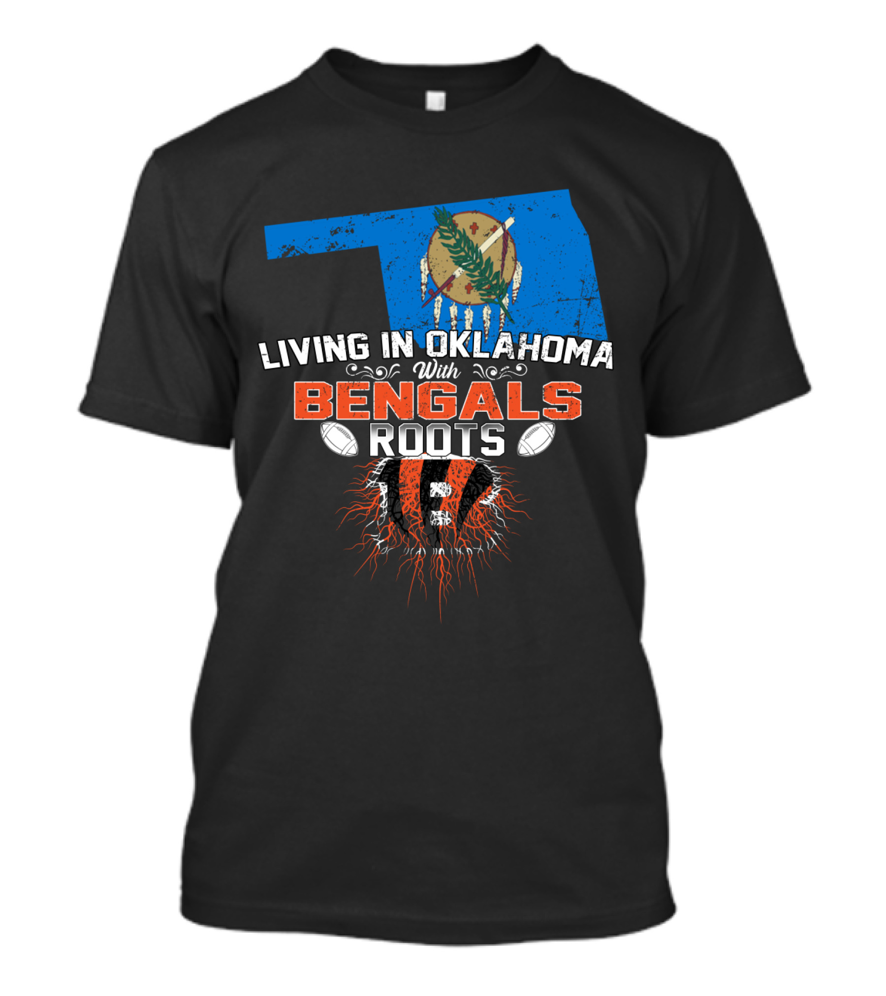 Living In Oklahoma With Bengals Roots State Football Heritage Iconic T-Shirt