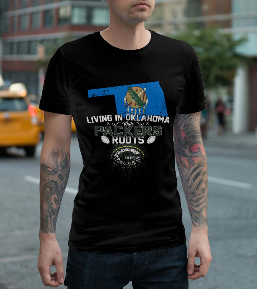 Oklahoma Life and Green Bay Packers Heritage Fusion T-Shirt
