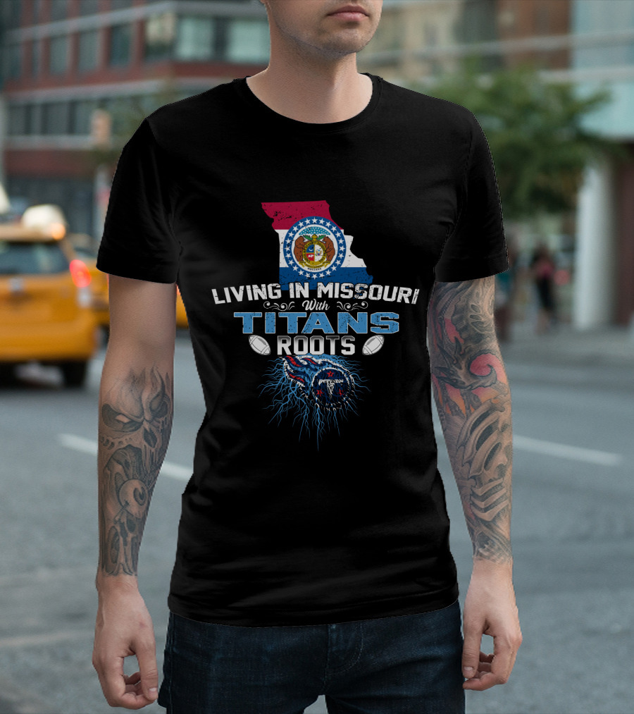 Missouri Pride with Tennessee Titans Football Heritage T-Shirt