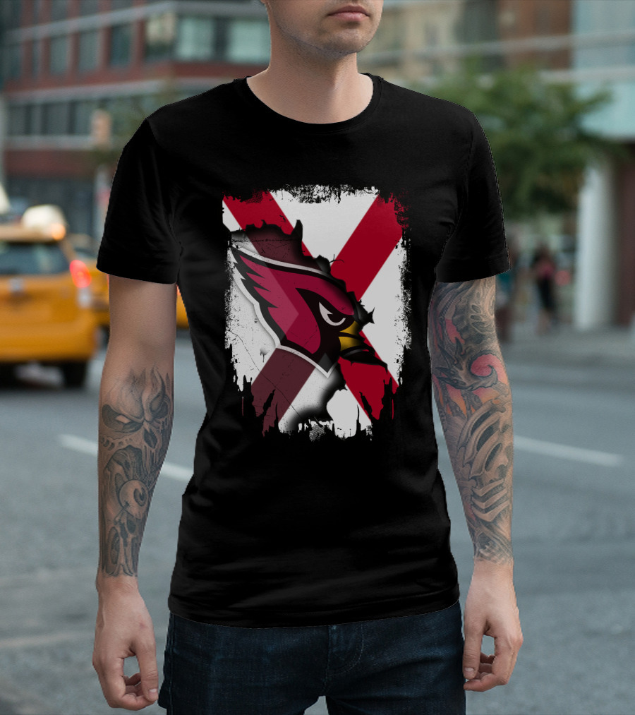 Together Alabama Cardinal Spirit Flag T-Shirt